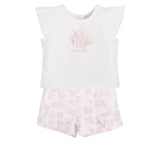 Tutto Piccolo Pink & White Shorts Set - 5816