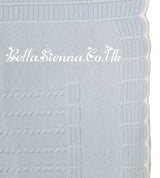 Beautiful Traditional Blue With White Trim Baby Receiving Shawl -22500