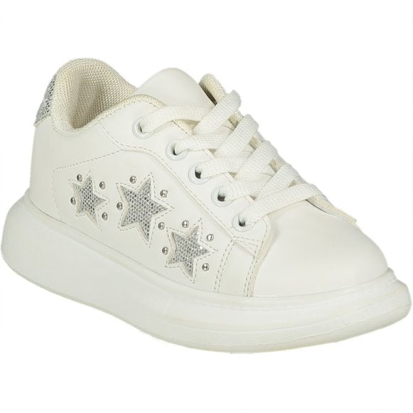 A*Dee Chunky Star Trainers - Bright White - 1001