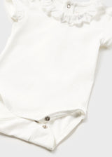 Mayoral Sustainable cotton bodysuit newborn 1733 White