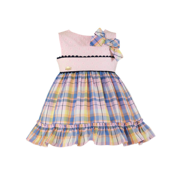 Miranda Multicoloured Check Headband To Match Dress - 606 V