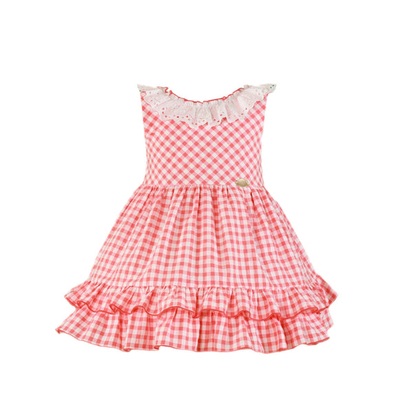Miranda Coral & White Dress - 0624