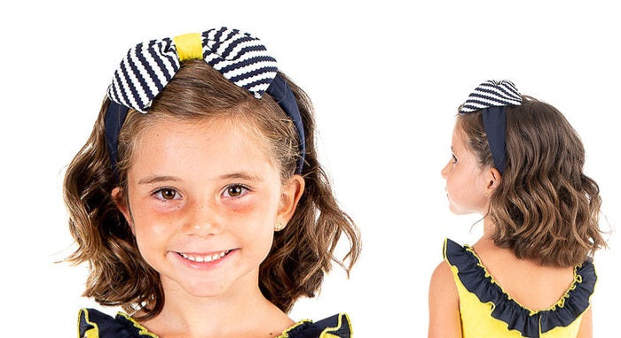 Navy & Yellow Headband - 6435