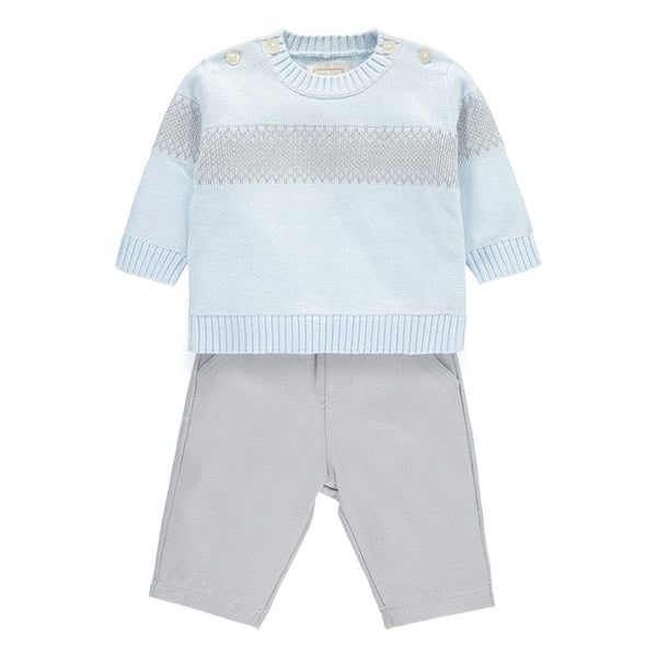 Emile et Rose Jumper & Trouser Set - Blue & Grey - 6417