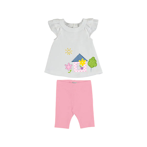 Mayoral Rib Leggings Set - Rosa Pink - 1724