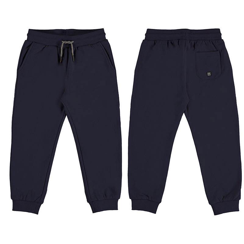 Mayoral Cuffed Fleece Joggers & Long Sleeved T-shirt - 725 - Navy Blue