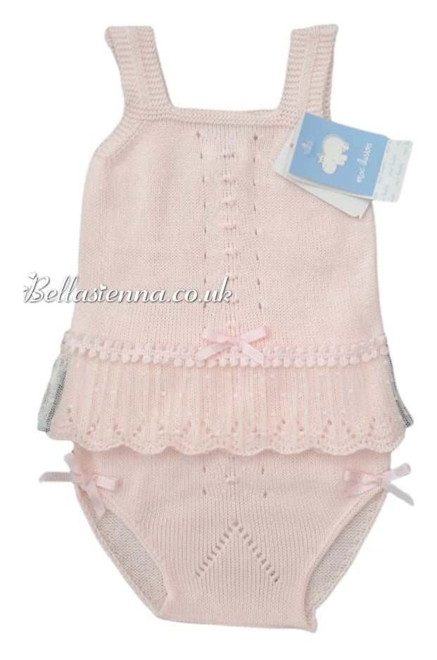 Mac iluison Baby Girls Fine Knitted Two-Piece Summer Lace Set 7259