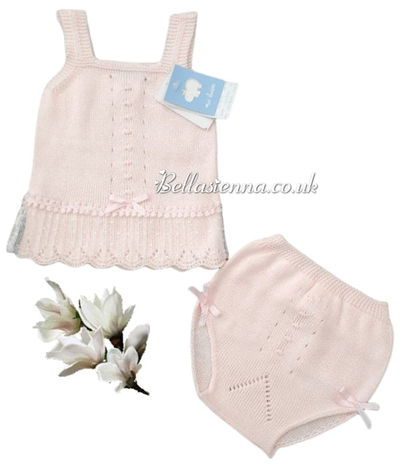Mac iluison Baby Girls Fine Knitted Two-Piece Summer Lace Set 7259