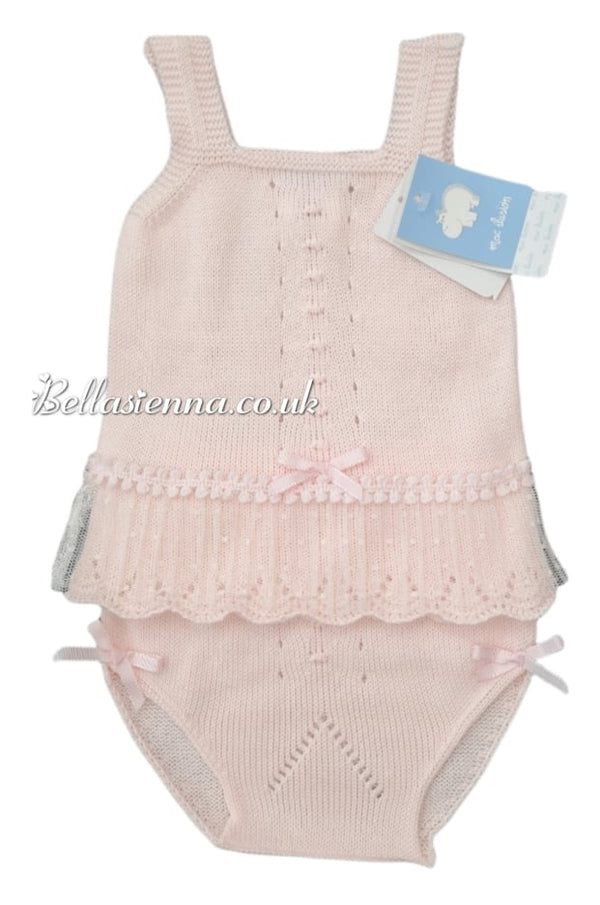 Mac iluison Baby Girls Fine Knitted Two-Piece Summer Lace Set 7259