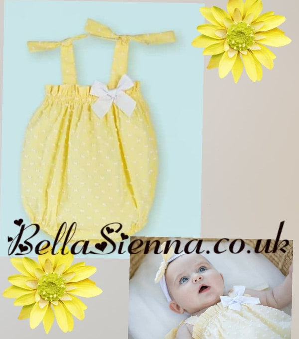 Mac ilusion baby girls lemon shortie/romper 7300