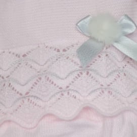 Mac ilusion Newborn Baby Girls Four Piece Fine Knitted Outfit Pink And Silver 7421 Pink