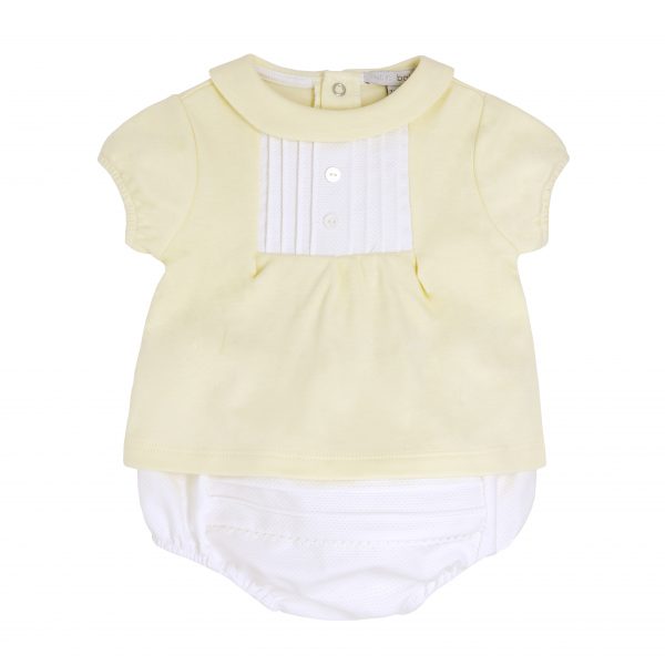 Blues Baby Lemon & White Unisex Bloomer Set - BB0401