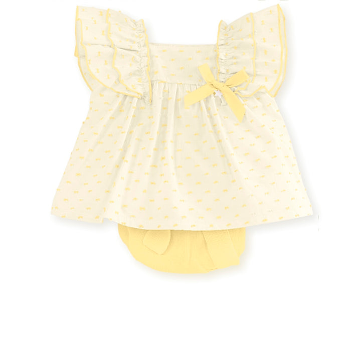Mac ilusion Lemon Ruffle Two Piece Outfit For Newborn Baby Girl 7709