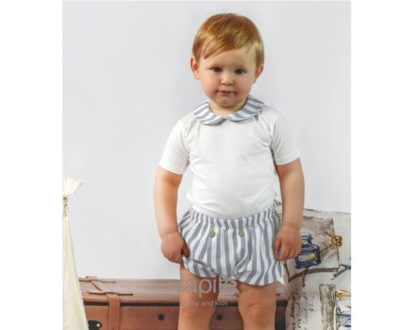 Rapife Baby Boys Classic Spanish Shirt And Jam Pants Set - Light Blue 5233