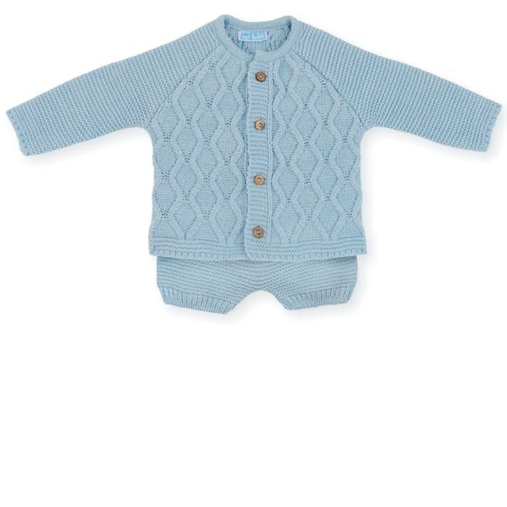 Mac ilusion Winter  Baby Boys Two Piece Knitted Outfit 8238X Blue