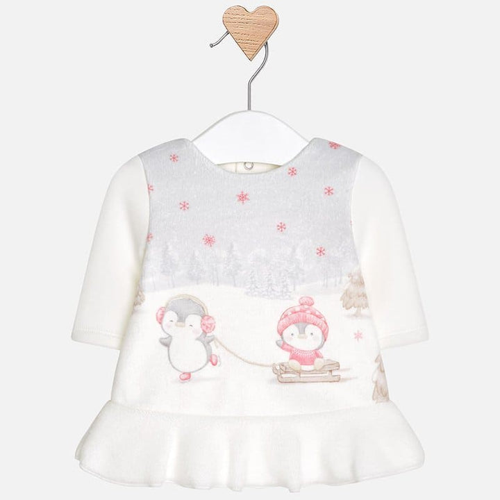 Mayoral fleece dress for baby girl