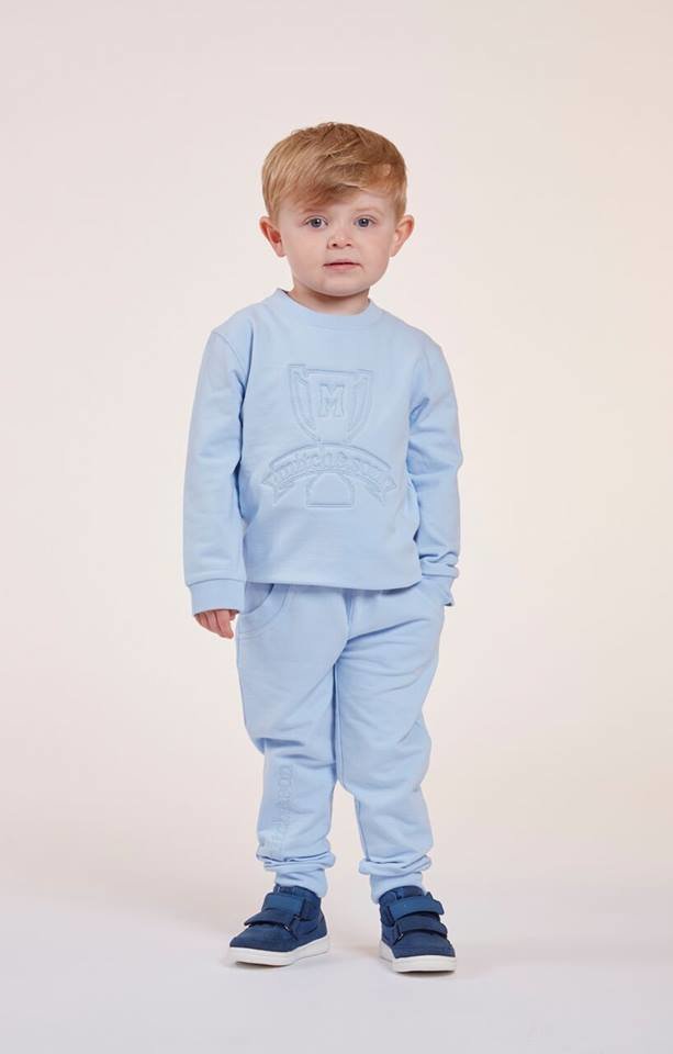 Mitch & Son Normann Embossed Tracksuit Pale Blue