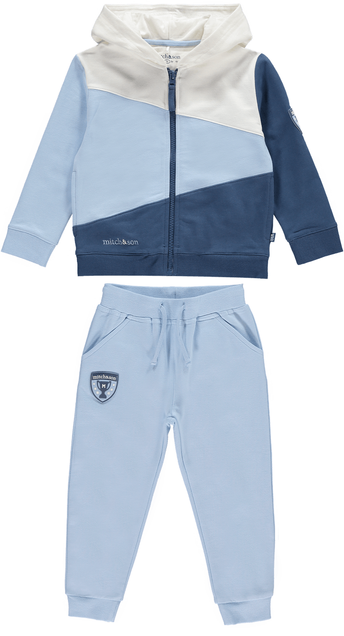 Mitch & Son Nasri Cut n Sew 3 Piece Set, Jacket, Long Sleeved Top & Joggers