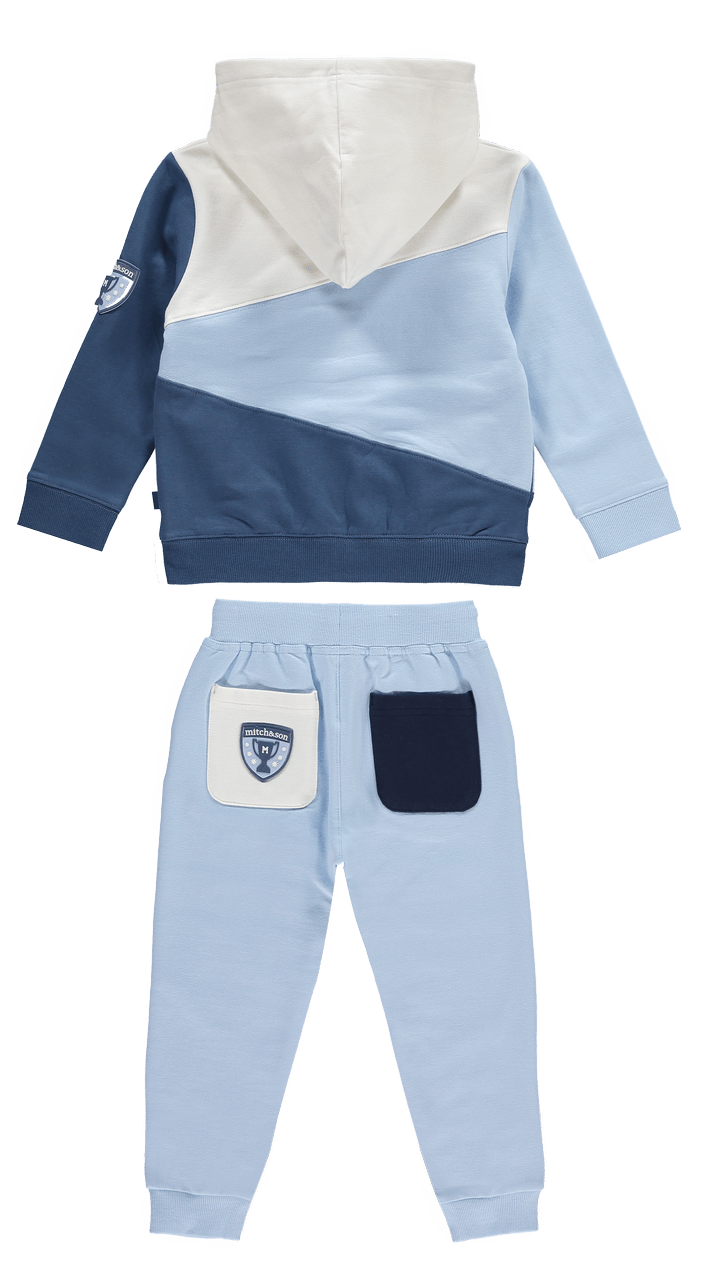 Mitch & Son Nasri Cut n Sew 3 Piece Set, Jacket, Long Sleeved Top & Joggers
