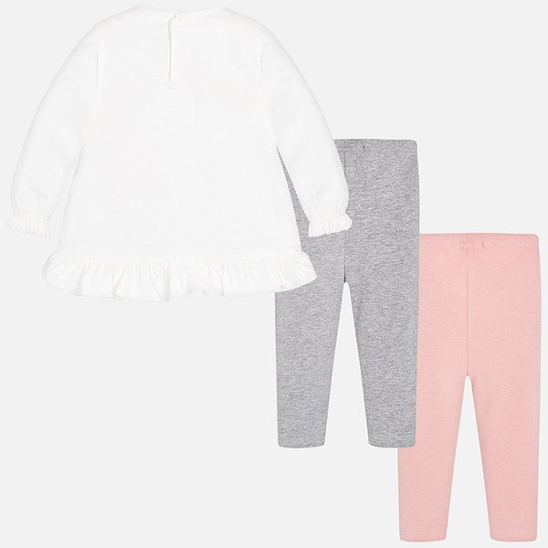 Mayoral Set with 2 leggings for baby girl 2798 plata vig