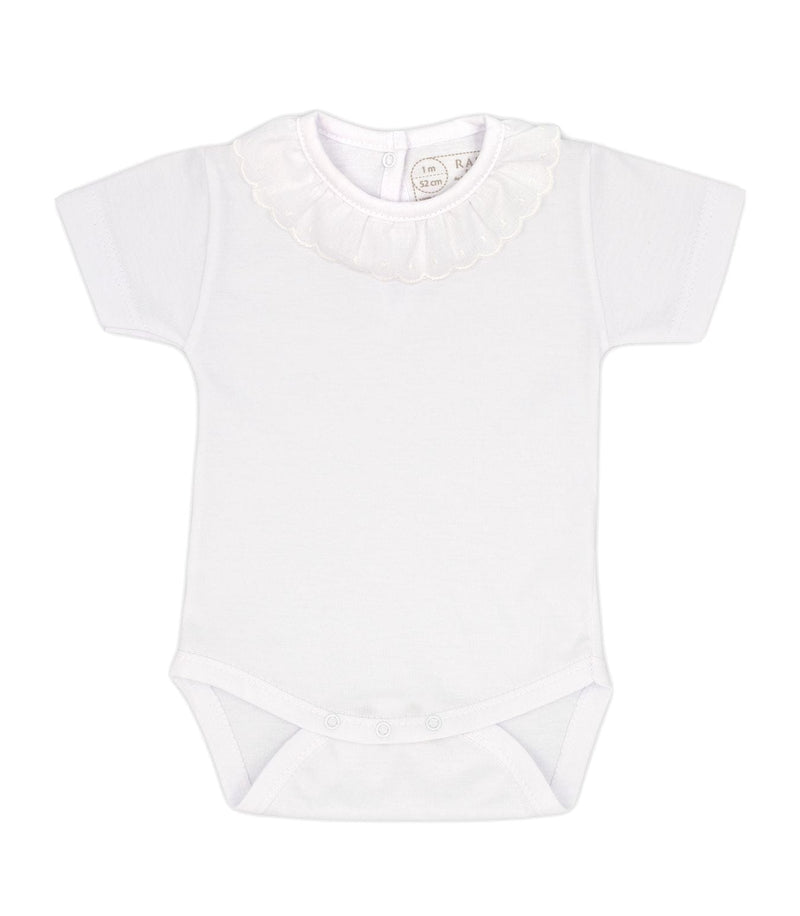 Rapife White Frilly Collared Vest Top - 877