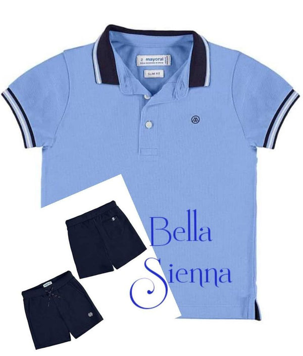 Mayoral Boys Summer Short Set Blue - 3150