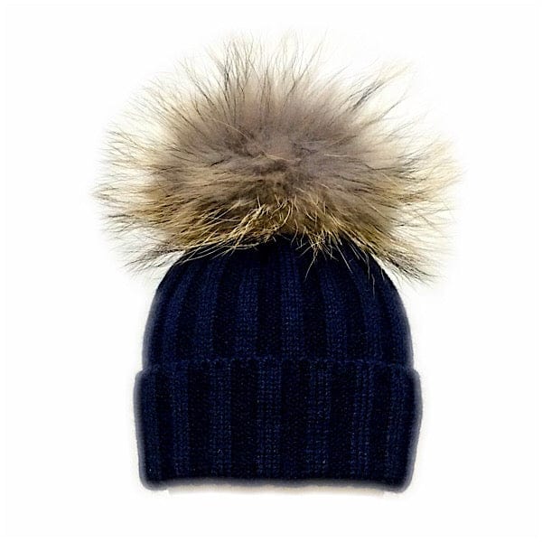Rahigo Navy Pom Pom Hat