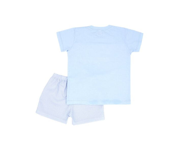Rapife Boy's Blue And White Top And Shorts Set 4405