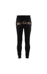 Juicy Couture Black Velour Joggers & Zip Through Jacket With Gold Detail