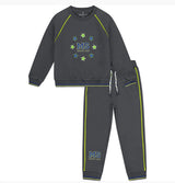 Mitch & Son "Gray" Crewneck Tracksuit With Contrast Piping - MS22605
