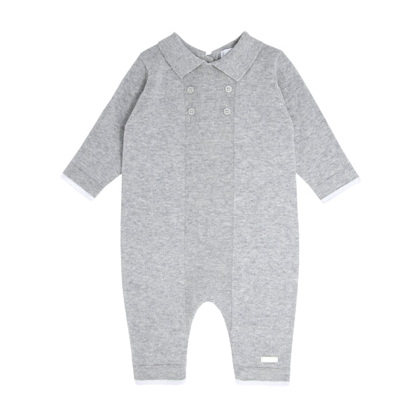Blues Baby Grey Knitted Romper - BB0088