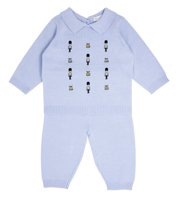 Blues Baby Knitted Soldier Two Piece Set - BB0089