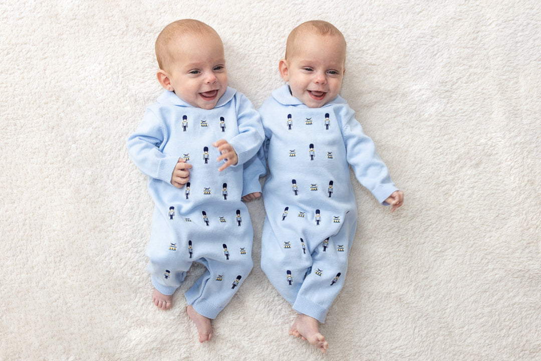 Blues Baby Knitted Soldier Romper - BB0090