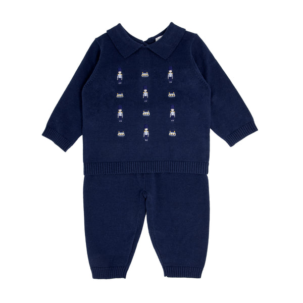 Blue Baby Navy Blue Soldier Two Piece Tracksuit Set - BB0092
