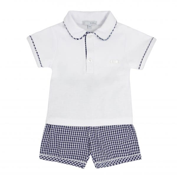 Blues Baby Navy Gingham Shorts Set - BB0335