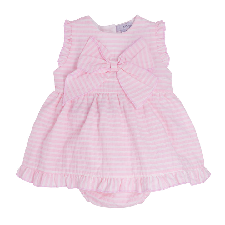 Blues Baby Pink & White Dress & Pants Set - BB0378