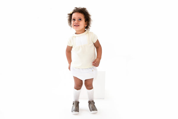 Blues Baby Lemon & White Unisex Bloomer Set - BB0401