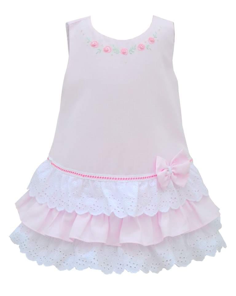 Pretty Originals Pink Bow Dress