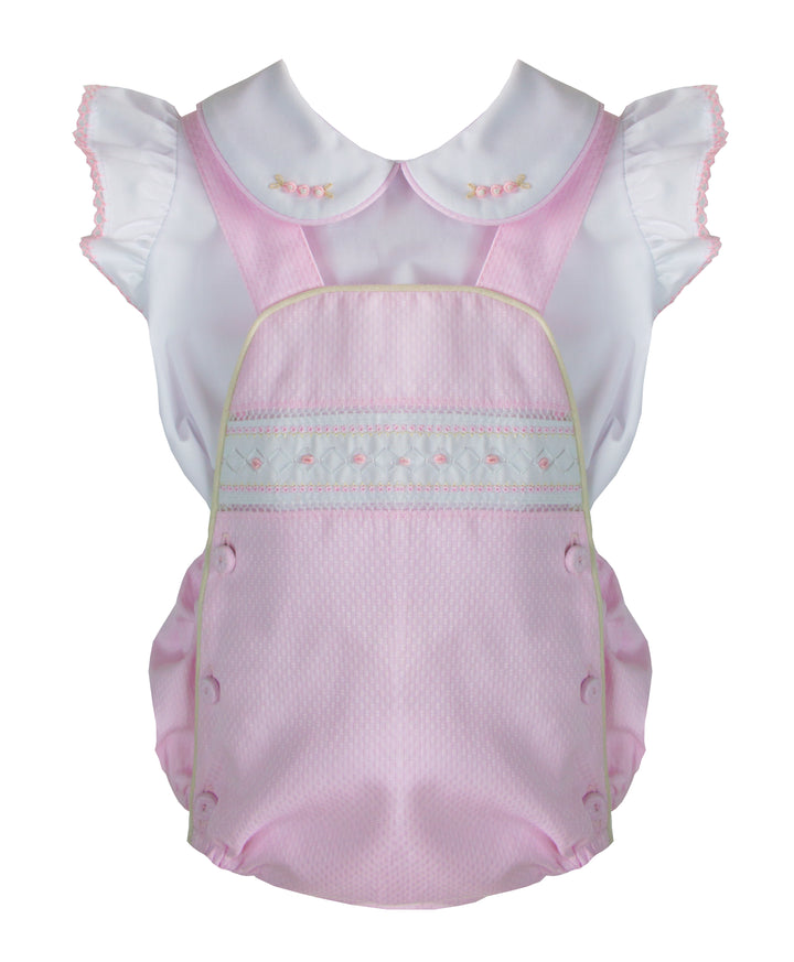 Pretty Originals Pink & White Dungaree Set  - BD02048