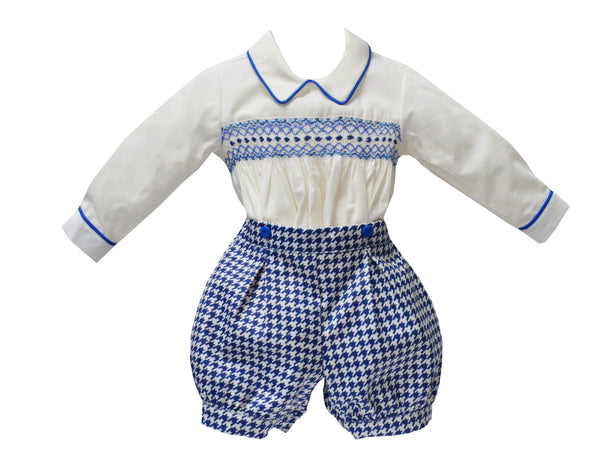 Pretty Originals Boys Navy Smocked Outfit - DL08102