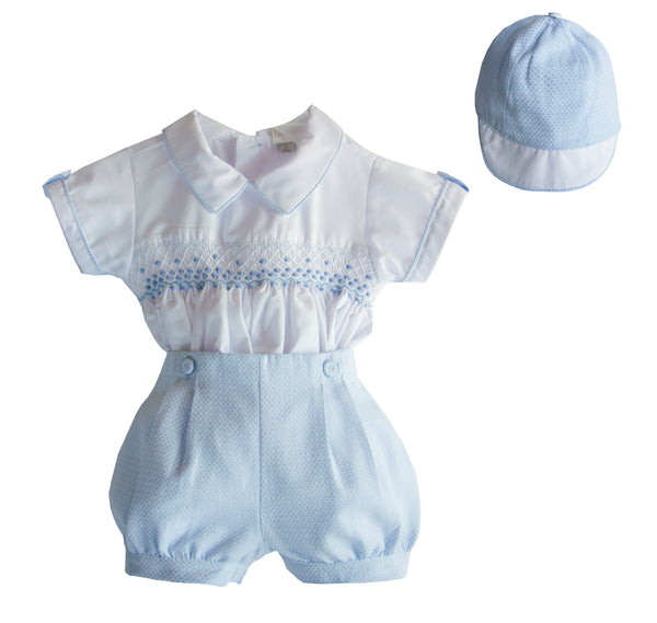 Pretty Originals Boys Smocked Outfit With Matching Hat - DL62047