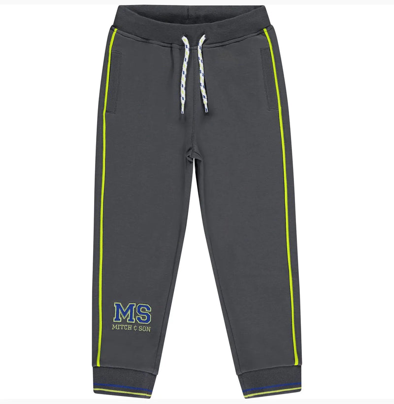 Mitch & Son "Gray" Crewneck Tracksuit With Contrast Piping - MS22605