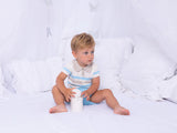 Granlei, Cream/Blue and Beige shorts set for younger boys - 122-406