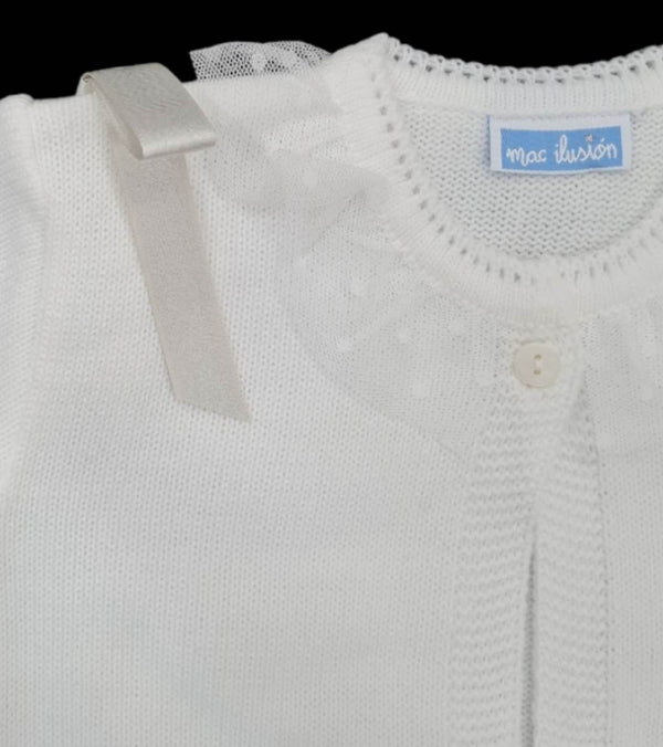Mac ilusion Girls Ivory Cardigan