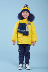 Mitch & Son Navy & Yellow Hat & Scarf Set - MS1039