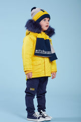 Mitch & Son Navy & Yellow Hat & Scarf Set - MS1039