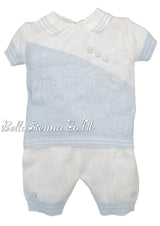 Pretty Originals Baby/ Boys Fine Knitted Short Set JPD5180