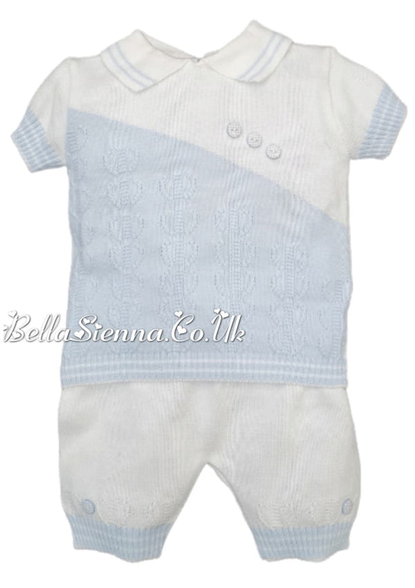 Pretty Originals Baby/ Boys Fine Knitted Short Set JPD5180