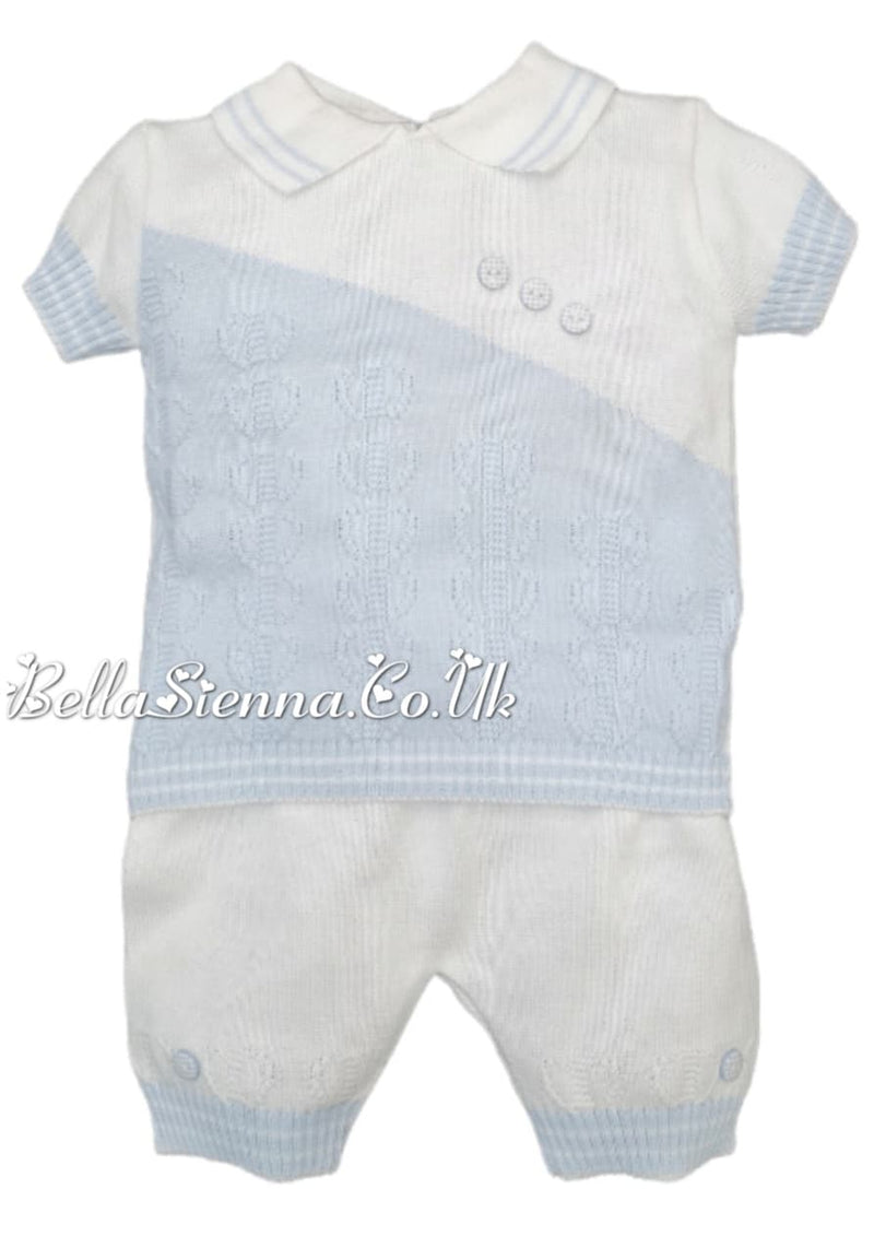Pretty Originals Baby/ Boys Fine Knitted Short Set JPD5180