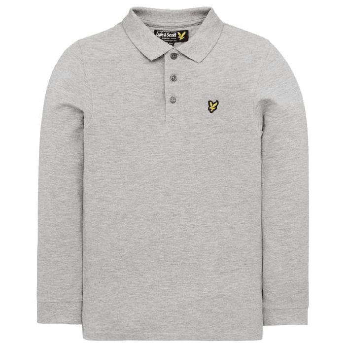 Lyle & Scott Long Sleeved Polo Shirt - LSC0084 - VINTAGE GREY HEATHER
